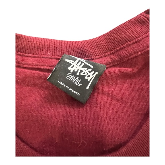 Stussy Maroon Hold Down The Crown Tee Mens Size Small - Picture 5 of 5